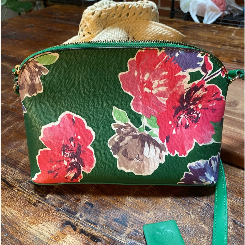 Kate Spade green floral purse